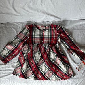 Cat & Jack Red Plaid Button Down Shirt